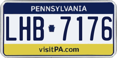 PA license plate LHB7176