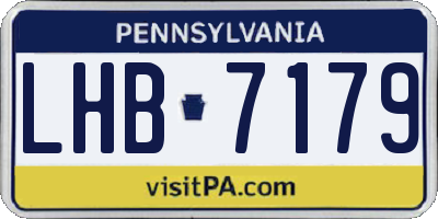 PA license plate LHB7179