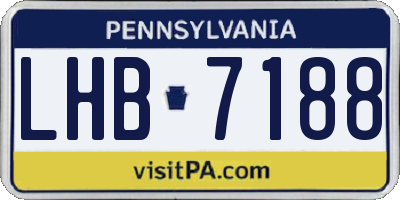 PA license plate LHB7188