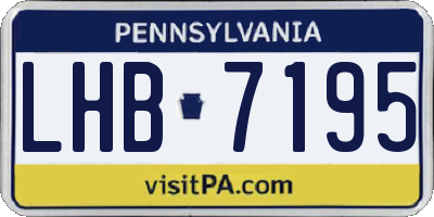 PA license plate LHB7195