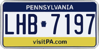 PA license plate LHB7197