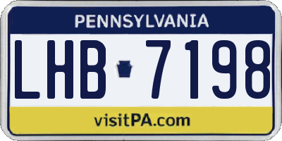 PA license plate LHB7198