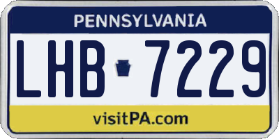 PA license plate LHB7229