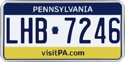 PA license plate LHB7246