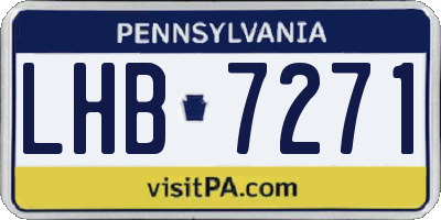 PA license plate LHB7271