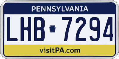 PA license plate LHB7294