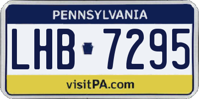 PA license plate LHB7295