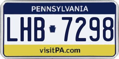 PA license plate LHB7298