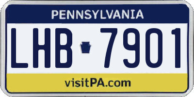 PA license plate LHB7901