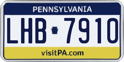 PA license plate LHB7910