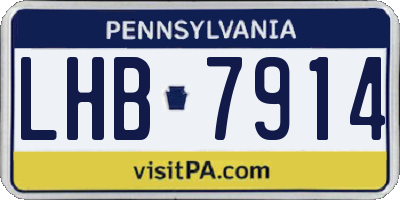PA license plate LHB7914