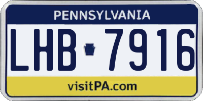 PA license plate LHB7916