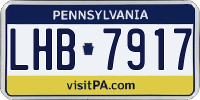 PA license plate LHB7917