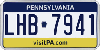 PA license plate LHB7941