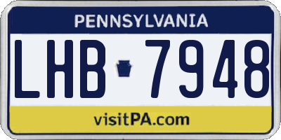 PA license plate LHB7948