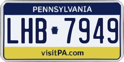 PA license plate LHB7949