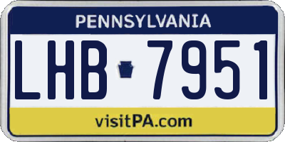 PA license plate LHB7951