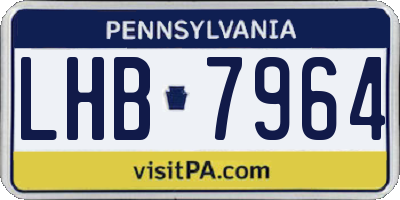PA license plate LHB7964
