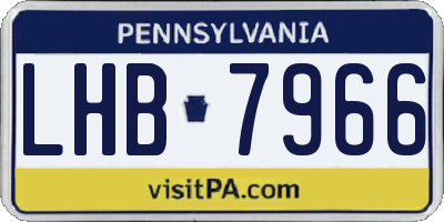 PA license plate LHB7966