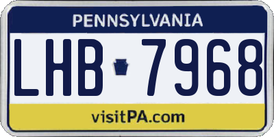 PA license plate LHB7968