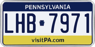 PA license plate LHB7971