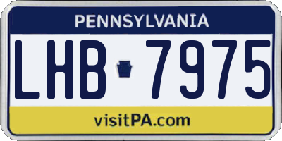 PA license plate LHB7975
