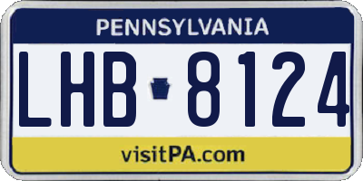 PA license plate LHB8124