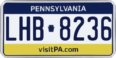 PA license plate LHB8236