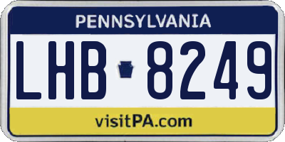 PA license plate LHB8249