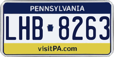PA license plate LHB8263