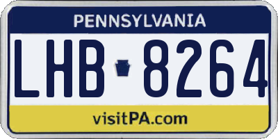 PA license plate LHB8264