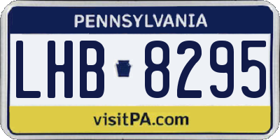 PA license plate LHB8295