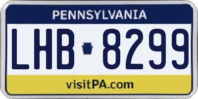 PA license plate LHB8299
