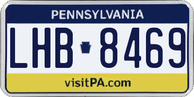PA license plate LHB8469