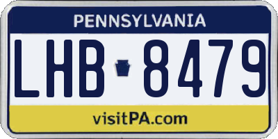 PA license plate LHB8479