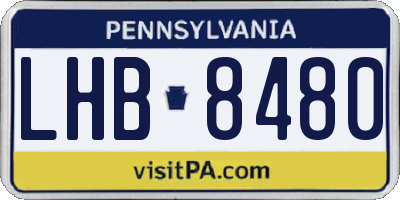 PA license plate LHB8480