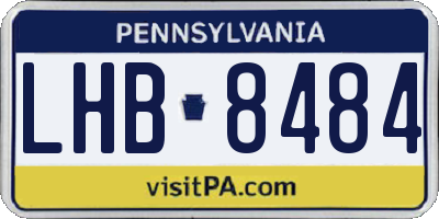 PA license plate LHB8484