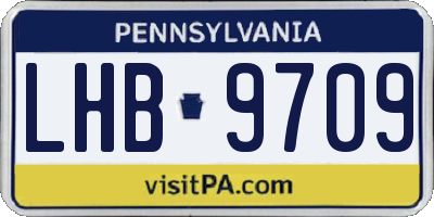 PA license plate LHB9709