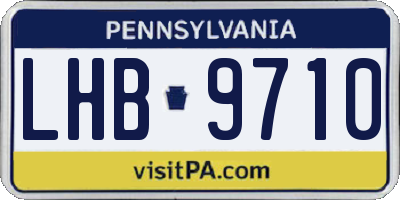 PA license plate LHB9710