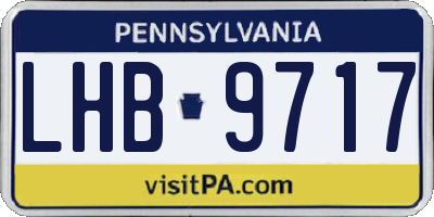 PA license plate LHB9717