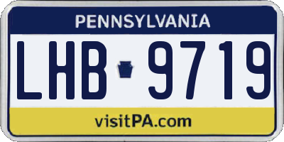 PA license plate LHB9719