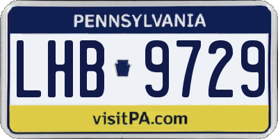 PA license plate LHB9729