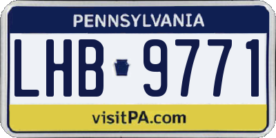 PA license plate LHB9771