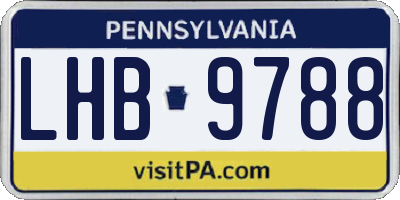 PA license plate LHB9788
