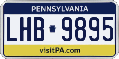 PA license plate LHB9895