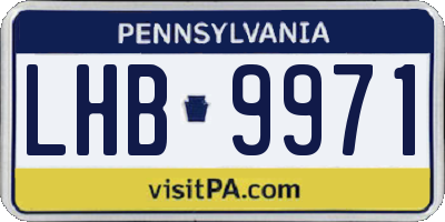 PA license plate LHB9971