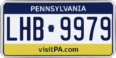 PA license plate LHB9979