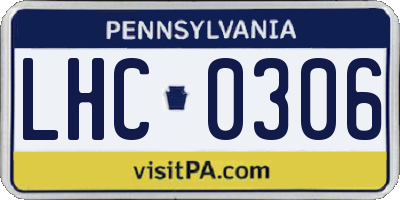PA license plate LHC0306