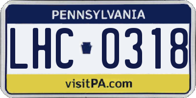 PA license plate LHC0318