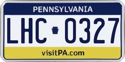 PA license plate LHC0327